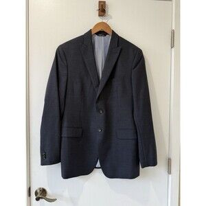 Banana Republic Mens Blazer Jacket 40R Navy 100% Wool Tailored Italian MRSP $450